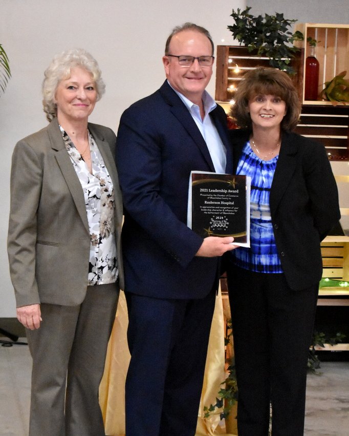 OKEECHOBEE --  Raulerson Hospital received the Leadership Award at the Chamber of Commerce of Okeechobee County Business of the Year Awards on Oct. 23.